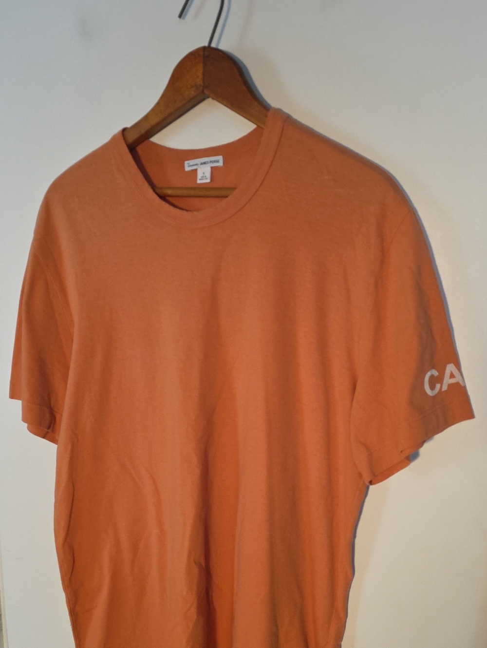 James Perse Small Short Sleeve Orange Crewneck T‑Shirt in Awesome Condition
